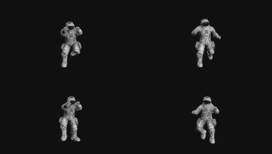 宇航员跳滑稽舞蹈高清在线视频素材下载
