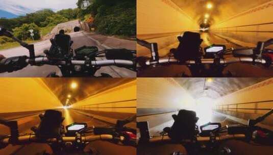 骑摩托车自驾游高清在线视频素材下载