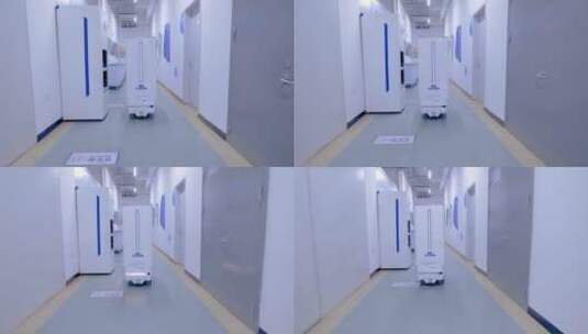 医院物流机器人高清在线视频素材下载
