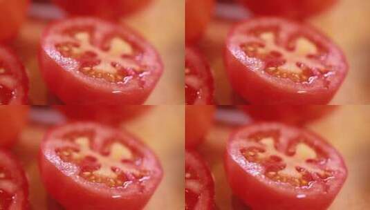 微距西红柿瓤西红柿籽 (3)高清在线视频素材下载