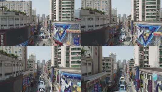 江西南昌胜利路步行街高清在线视频素材下载