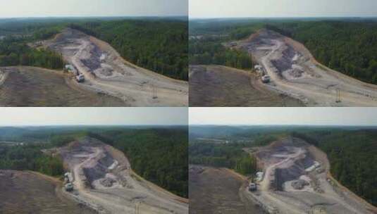 山顶的煤矿开采高清在线视频素材下载