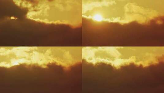 日落时云层流动高清在线视频素材下载