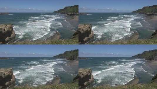 俄勒冈海浪景观高清在线视频素材下载