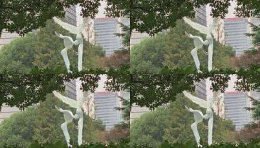中心绿地公园大地之母雕塑高清在线视频素材下载