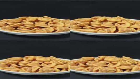 猫耳酥烘焙糕点4k视频旋转展示高清在线视频素材下载