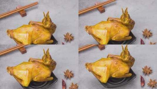 烤乳鸽家常美食4k视频高清在线视频素材下载