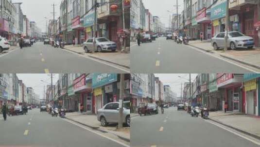 疫情城市街道马路行人交通高清在线视频素材下载