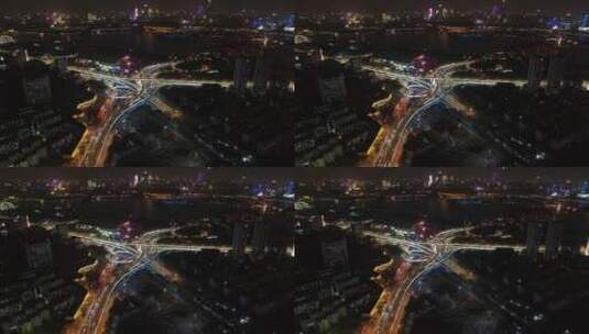 南京新庄立交桥、立交桥高清在线视频素材下载
