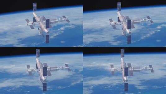 V0032空间站b 太空 航天 地球 宇宙高清在线视频素材下载