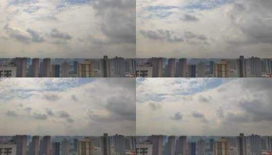 西安西咸沣东天空云彩延时风景白云蓝天2高清在线视频素材下载