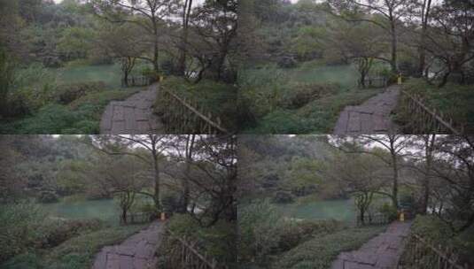 杭州三台山景区雪舫风景高清在线视频素材下载