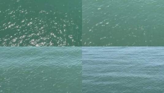 晶莹剔透的海水及远处的跨海大桥高清在线视频素材下载