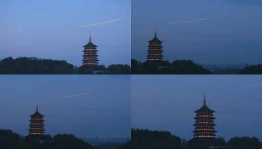 杭州西湖雷峰塔午后4K视频素材高清在线视频素材下载