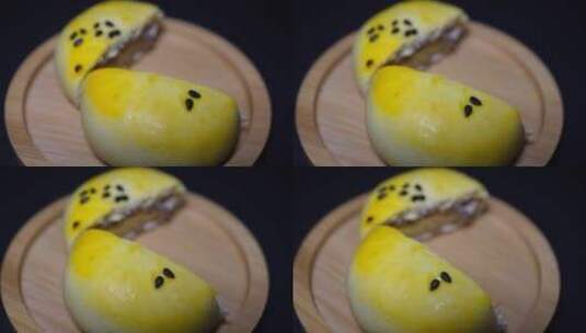 蛋黄酥零食甜品糕点点心酥饼高清在线视频素材下载
