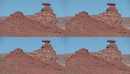 帽岩的奇特景观高清在线视频素材下载