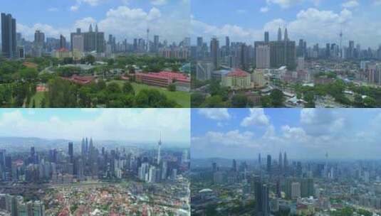 4K马来西亚吉隆坡航拍高清在线视频素材下载