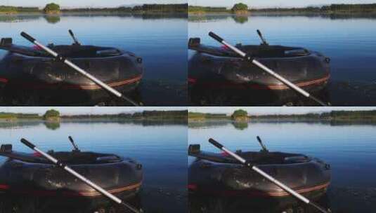 湖面小汽船高清在线视频素材下载
