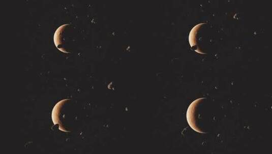 宇宙中的火星陨石群高清在线视频素材下载