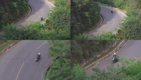 骑士精神摩托车女骑士公路骑摩托车高清在线视频素材下载