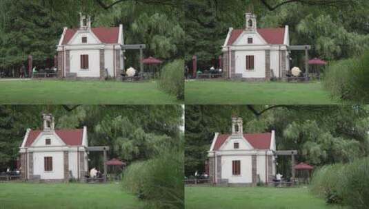 共青森林公园小房子高清在线视频素材下载