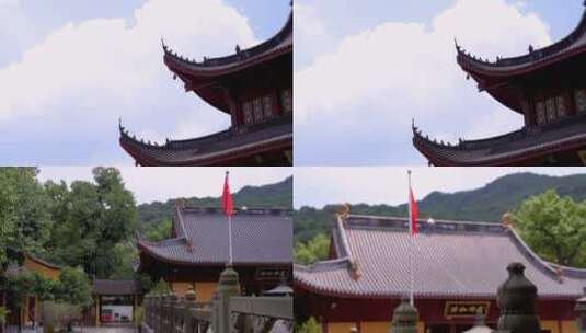 杭州西湖中天竺寺法净寺江南寺庙4K视频合集高清在线视频素材下载