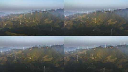清远佛冈独王山电力风车延时高清在线视频素材下载