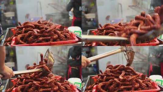 武汉地方特色美食小吃卤味鸭脖高清在线视频素材下载