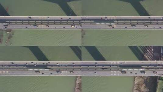 重庆轻轨过桥俯拍航拍素材高清在线视频素材下载