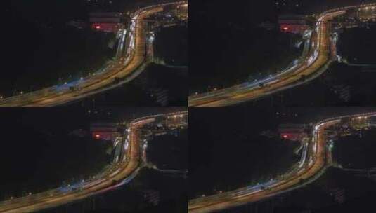 夜晚城市交通延时镜头高清在线视频素材下载