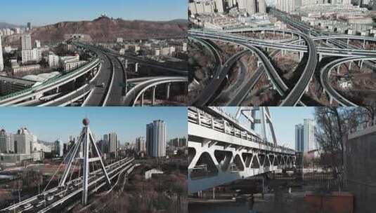 西宁城市交通立交桥高清在线视频素材下载