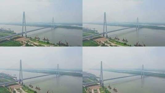 武汉青山大桥环绕镜头高清在线视频素材下载