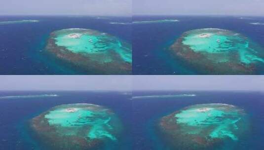 海岛令人惊叹的空中弧线高清在线视频素材下载