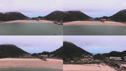 航拍海岛沙滩 碧绿海水 鸟瞰俯视高清在线视频素材下载