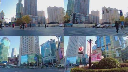 上海市浦东新区浦东南路陆家嘴街景城市风景高清在线视频素材下载