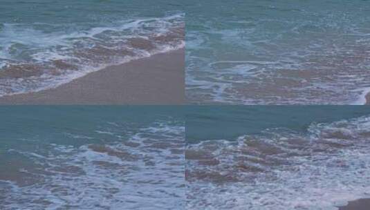 海浪海水拍打海边礁石堤坝高清在线视频素材下载