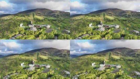 日本 北海道 农村风景 星野度假村 tomamu高清在线视频素材下载