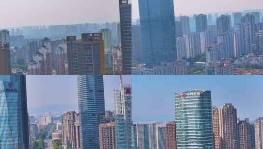 江西南昌红谷滩区高楼大厦城市风景风光航拍高清在线视频素材下载