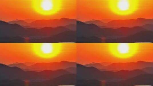 大气日出航拍高清在线视频素材下载