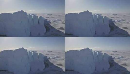 格陵兰岛冰川海面浮冰高清在线视频素材下载