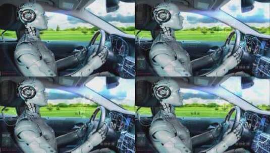 精品 · 智能机器人驾驶汽车高清AE视频素材下载