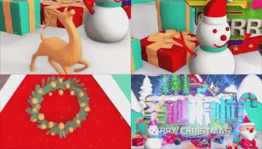 精品 · 三维圣诞节片头AE模板高清AE视频素材下载