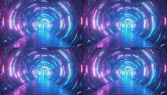 科技感光线隧道穿梭4K高清在线视频素材下载