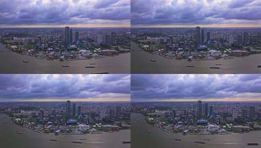 上海徐汇滨江西岸艺术中心CBD航拍高清在线视频素材下载