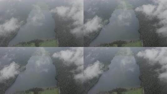 4k超清川西高原航拍湖泊牧场山谷牛群马匹高清在线视频素材下载