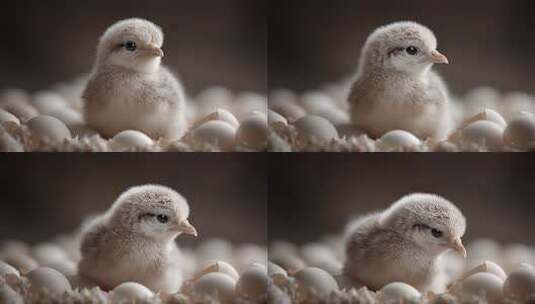 破壳新生：小鸡与蛋壳的生命奇迹高清在线视频素材下载