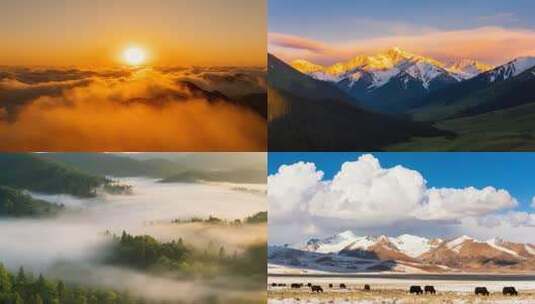 自然景观风光快剪转场合集高清在线视频素材下载