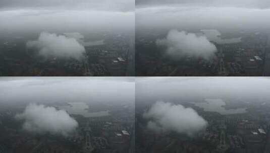 云层下的南昌航空大学高清在线视频素材下载