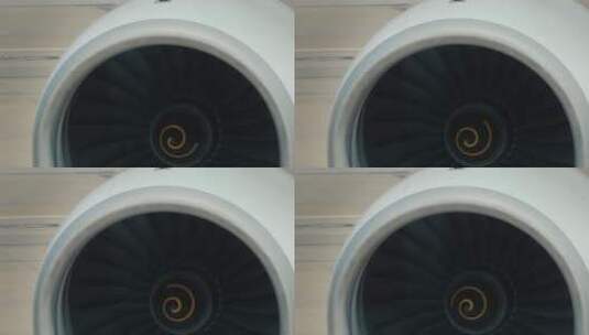 飞机的涡轮旋转叶片高清在线视频素材下载