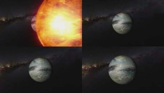 冥王星在太空的实拍高清在线视频素材下载